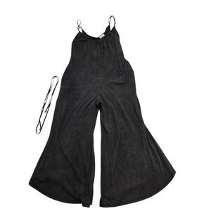 SO Black Jumpsuit Wide Leg Sleeveless Casual Comfy Women's Size S‎